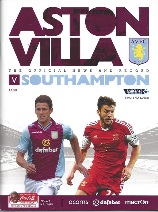 Aston Villa FC v Southampton FC